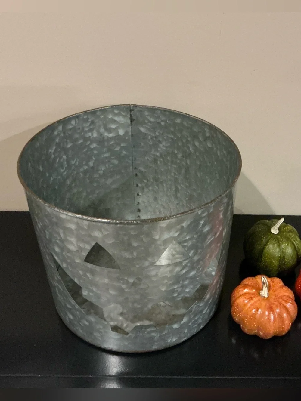 NEW Galvanized Halloween Jack-o-Lantern Bucket 🎃